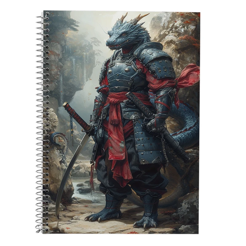 دفتر زبان 50 برگ مدوپد مدل دو خط طرح حیوانات جنگجو کد DF14916