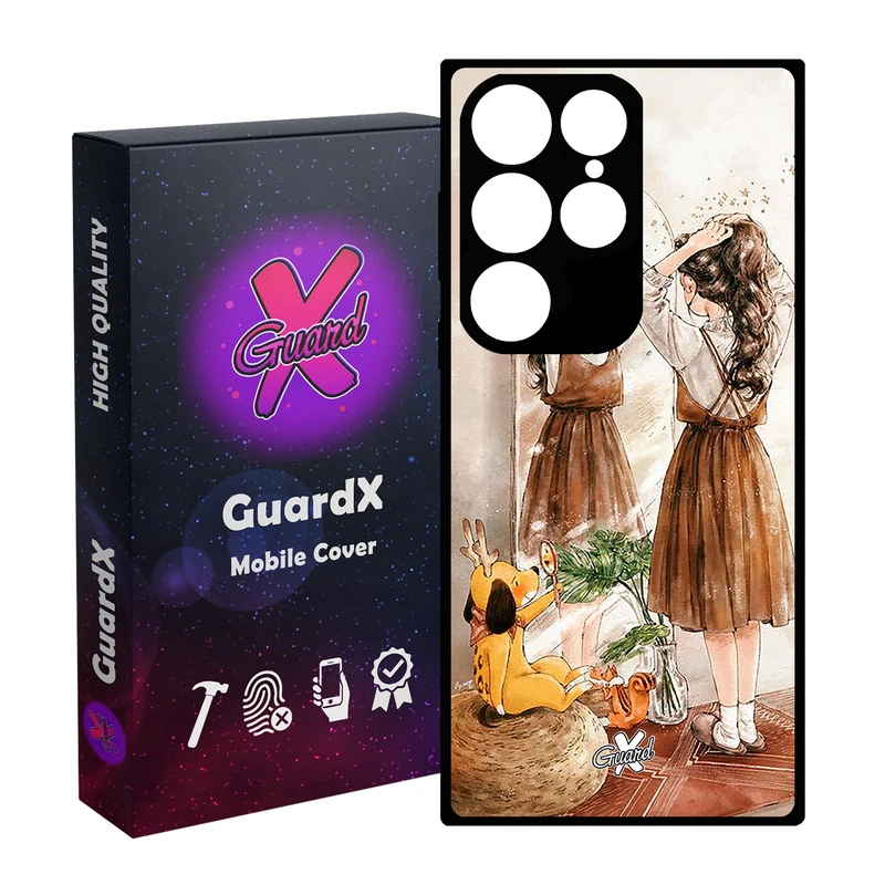 کاور گارد ایکس طرح Girl مدل Glass10306 مناسب برای گوشی موبایل سامسونگ Galaxy S24 Ultra