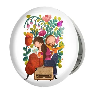 آینه جیبی خندالو طرح نوروز مدل تاشو کد 24607 