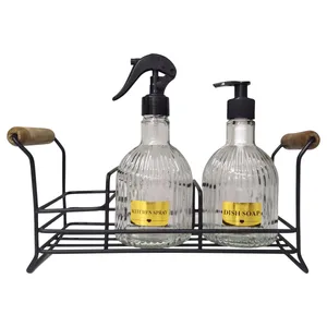 مخزن مایع ظرفشویی کد line pump spray مجموعه دو عددی به همراه استند فلزی