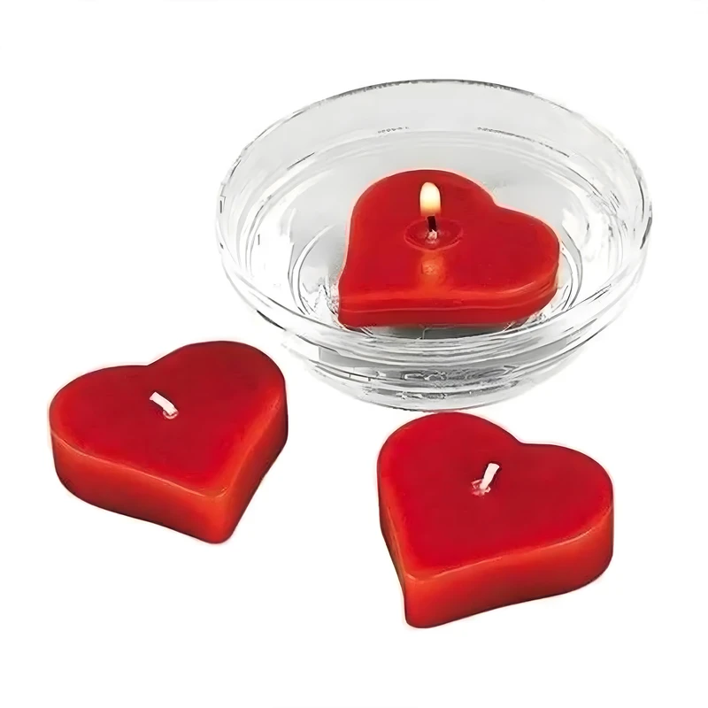 شمع سی بی ام طرح قلب شناور روی آب بسته 9 عددی