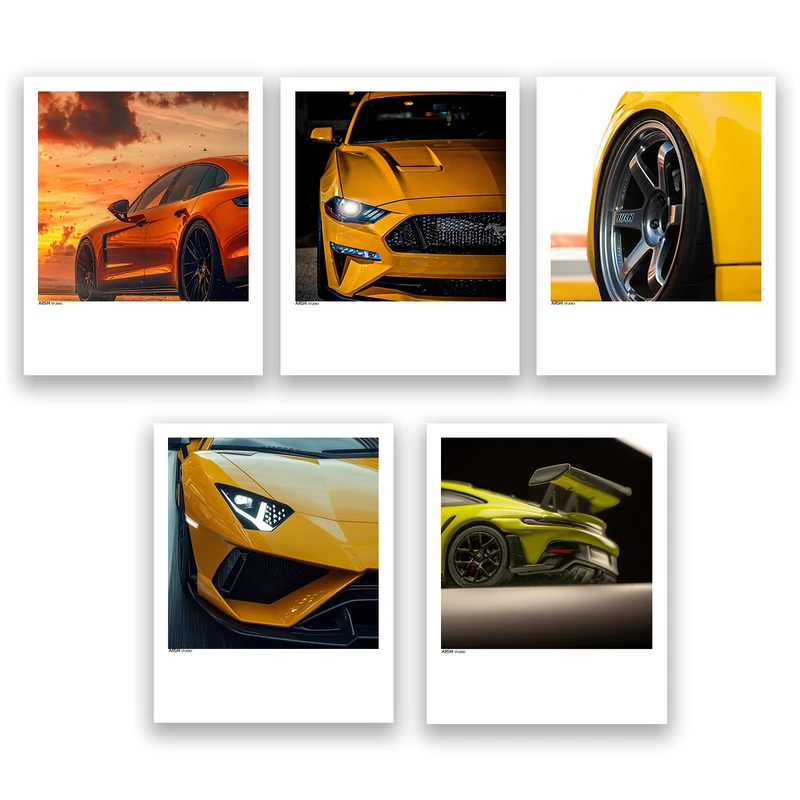 آویز تزیینی عرش مدل فانتزی ماشین اسپرت کد Asa1316 مجموعه پنج عددی