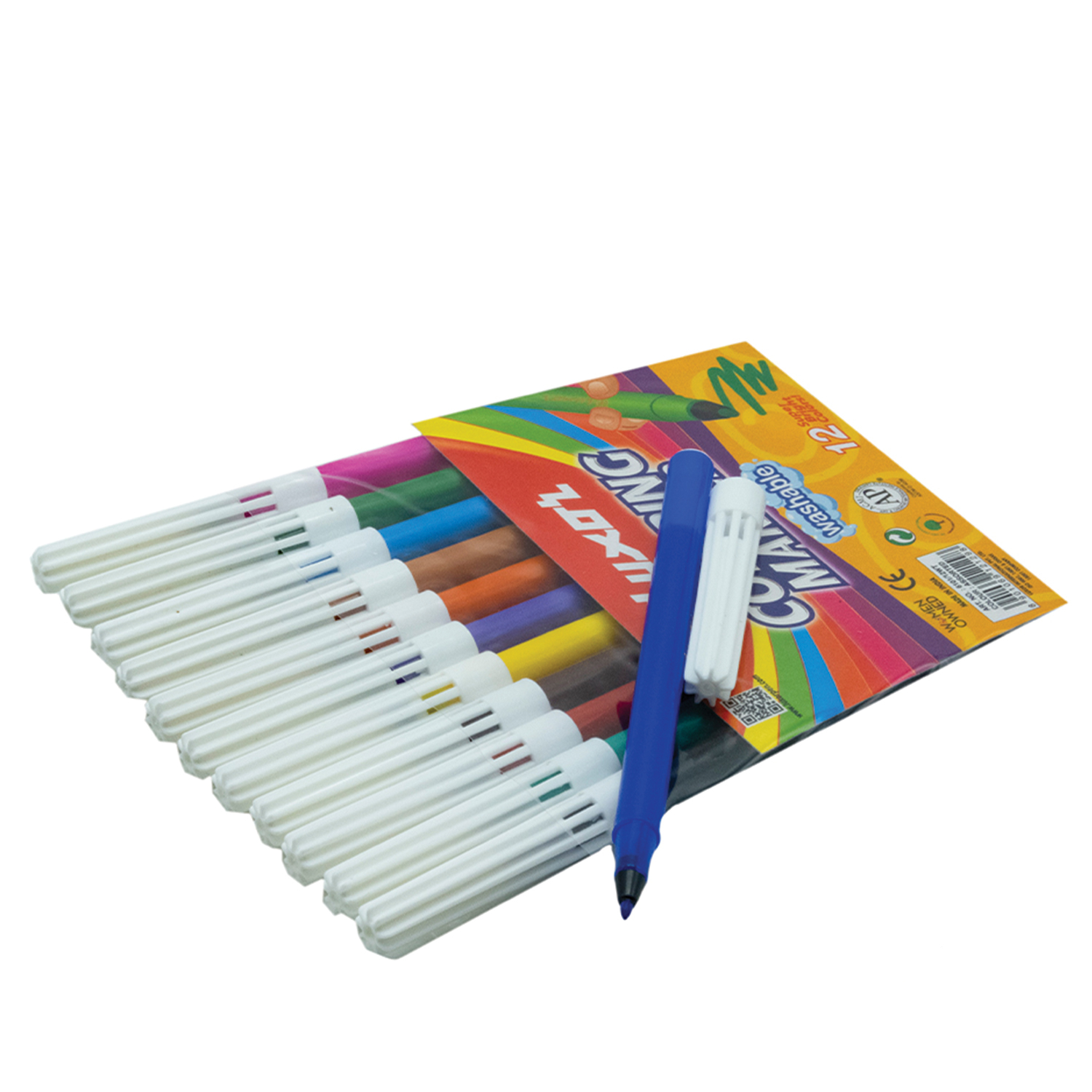 ماژیک رنگ آمیزی 12 رنگ لاکسر مدل Coloring Marker