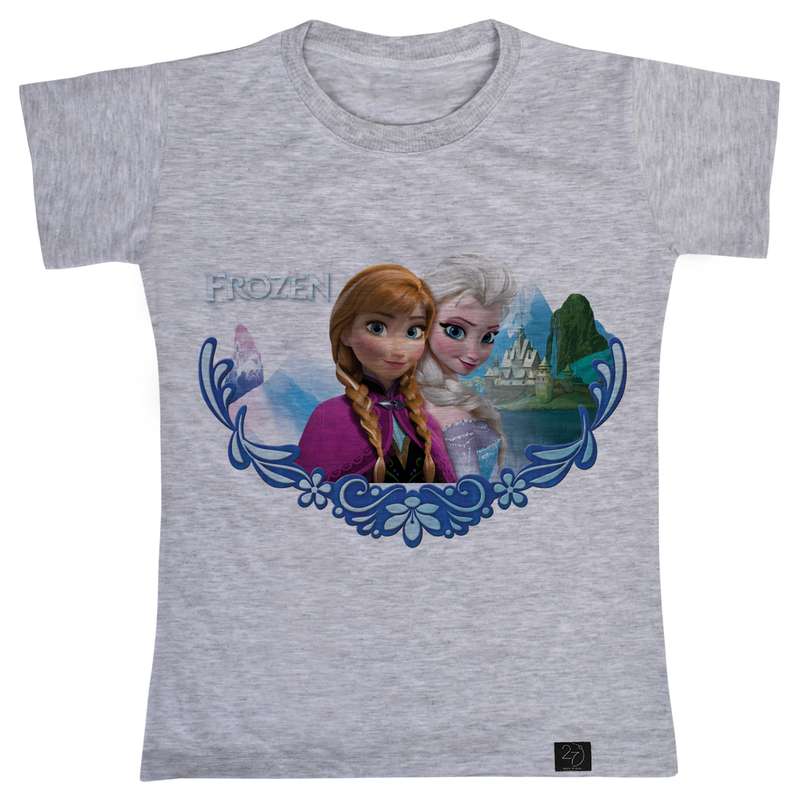 تی شرت آستین کوتاه دخترانه 27 مدل FROZEN کد WN559