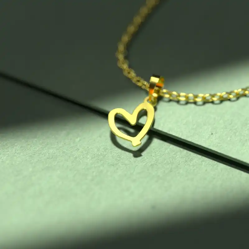 گردنبند طلا 18 عیار زنانه مدوپد مدل قلب کد E1087