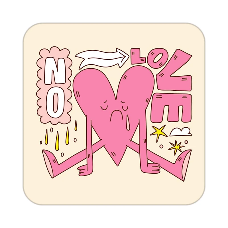 زیر لیوانی کاکتی طرح عاشقانه مدل mp37920