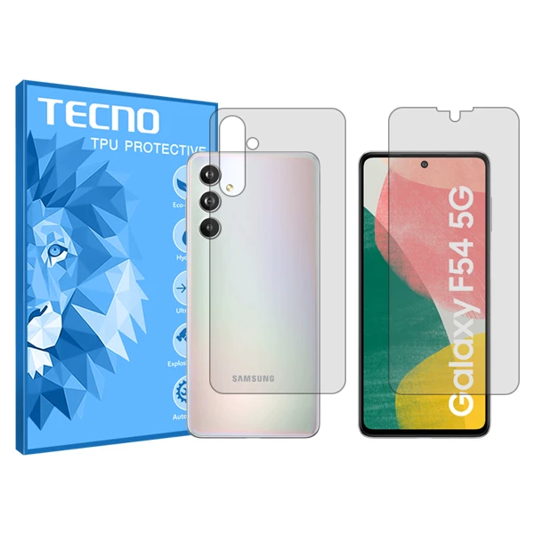 محافظ صفحه نمایش شفاف تکنو  مدل HyGEL مناسب برای گوشی موبایل سامسونگ Galaxy F54 به همراه محافظ پشت گوشی