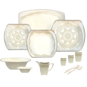 سرویس غذاخوری 32 پارچه 6 نفر شرکت صنایع چینی تقدیس مدل پاکان مدرن