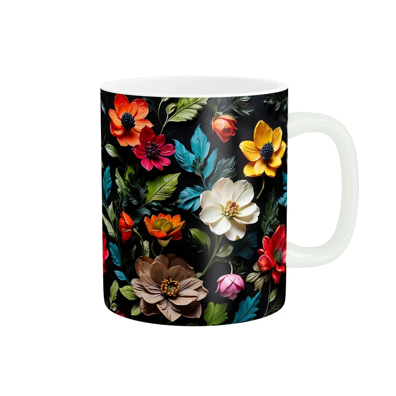 ماگ زیگورات مدل گل رنگی کد 814