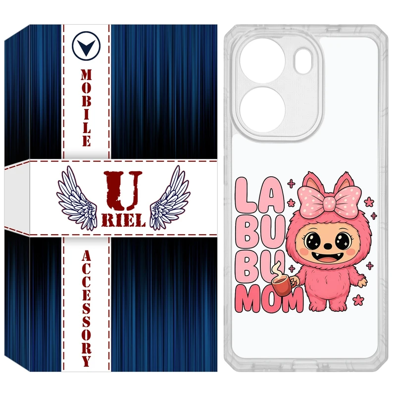 کاور یوریل مدل Clear کد 136 طرح لبوبو Labubu مناسب برای گوشی موبایل شیائومی Poco X7 Pro