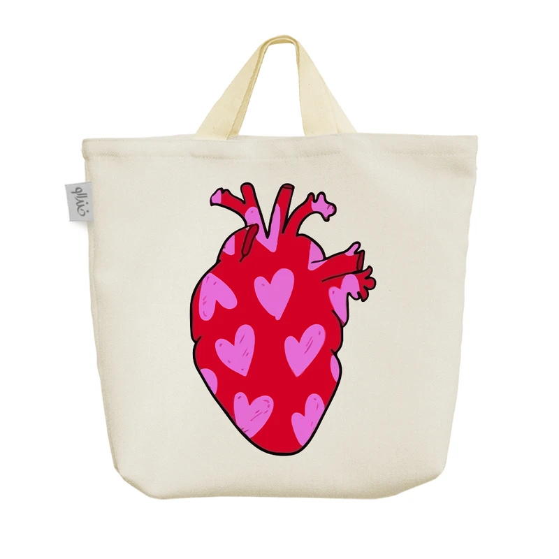 ساک خرید خندالو مدل قلب انسان کد 10353