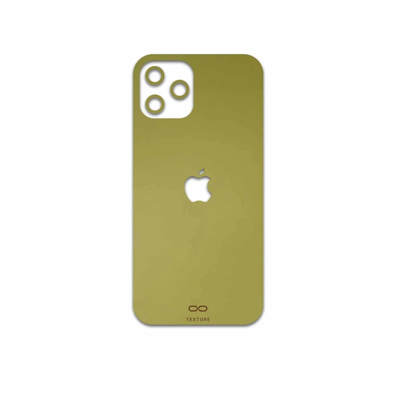 برچسب پوششی ماهوت مدل Matte-Gold مناسب برای گوشی موبایل اپل iPhone 12 Pro
