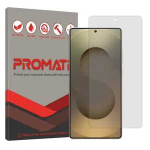 Promate Resistant model transparent screen protector suitable for Samsung Galaxy S25 Ultra mobile phone