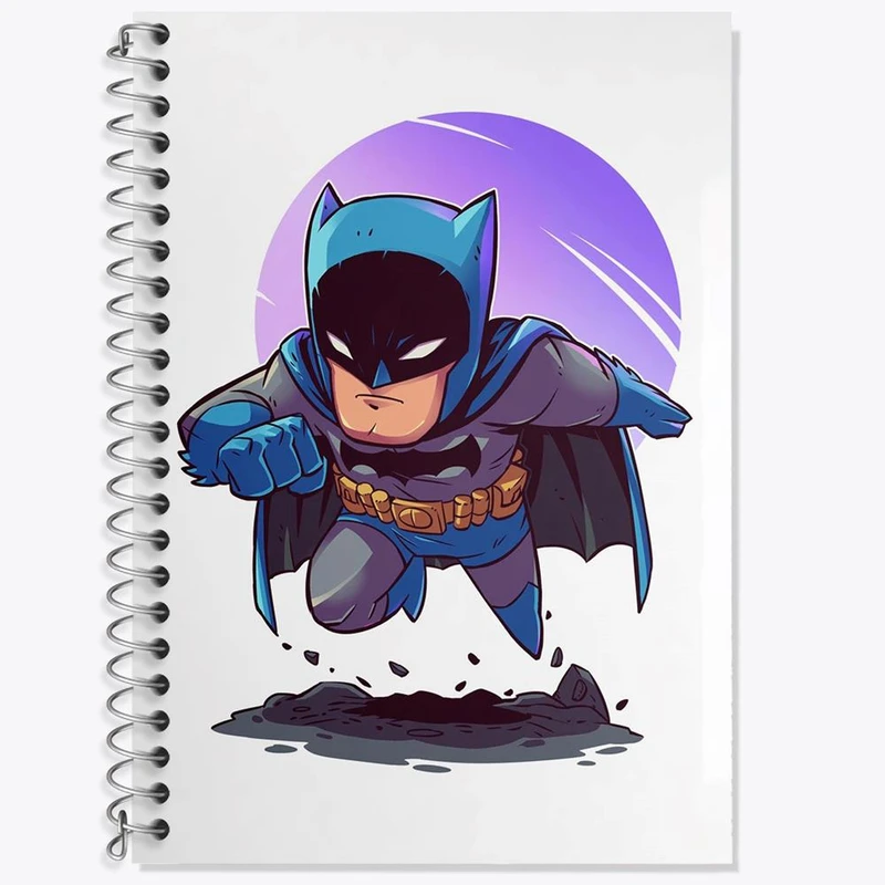 دفتر زبان 50 برگ خندالو مدل سه خط طرح بتمن Batman کد 10272