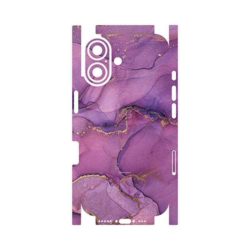 برچسب پوششی ماهوت مدل Purple Marble-FullSkin مناسب برای گوشی موبایل اپل iPhone 16