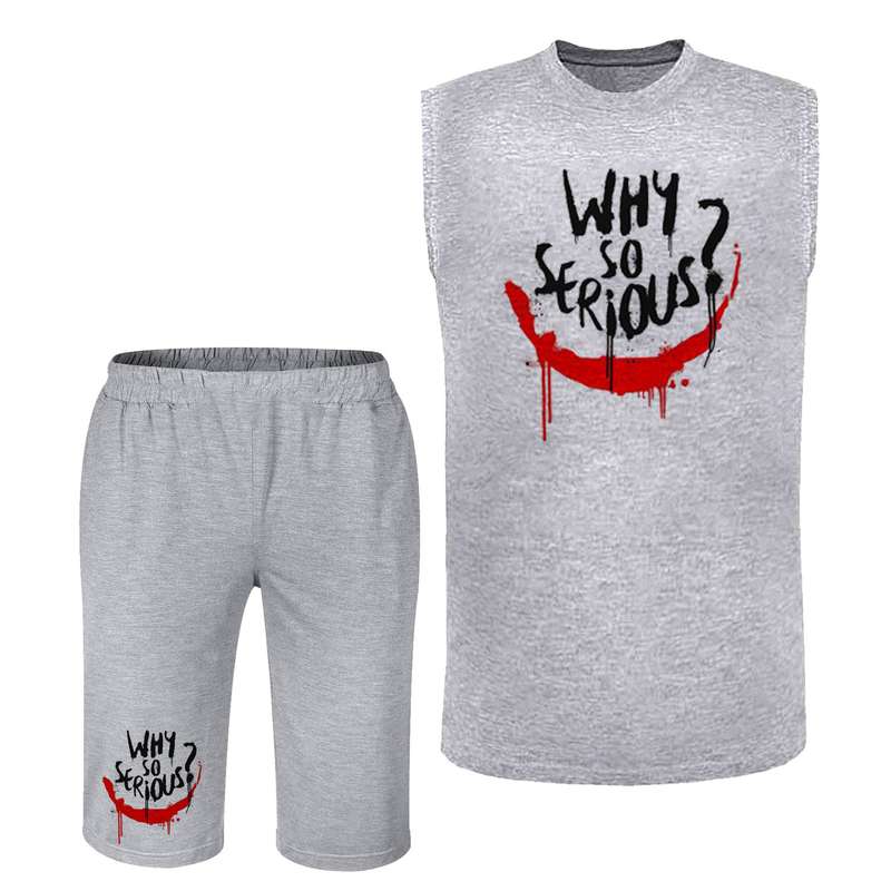 ست تاپ و شلوارک مردانه مدل جوکر کد J44