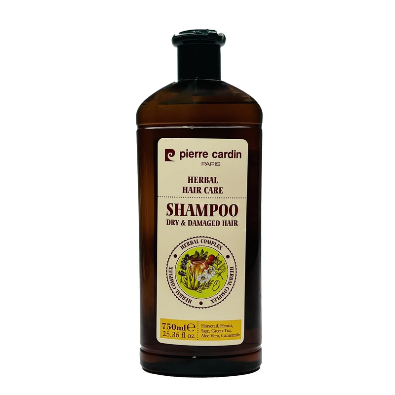 شامپو مو پیر کاردین مدل HERBAL COMPLEX مناسب برای موهای خشک و آسیب دیده حجم 750 میلی لیتر