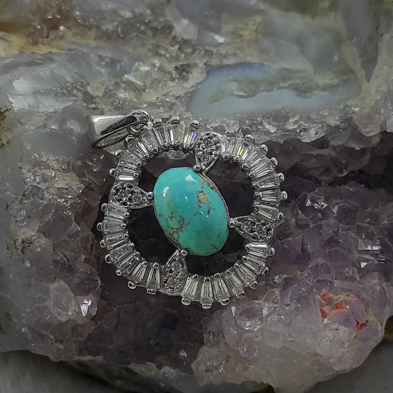 آویز گردنبند نقره زنانه سلین کالا مدل فیروزه نیشابوری MPS-4 آویز گردنبند نقره زنانه سلین کالا مدل فیروزه نیشابوری MPS-4