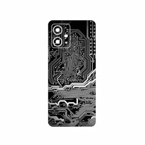MAHOOT Black_Printed_Circuit_Board Cover Sticker for Motorola Moto G54