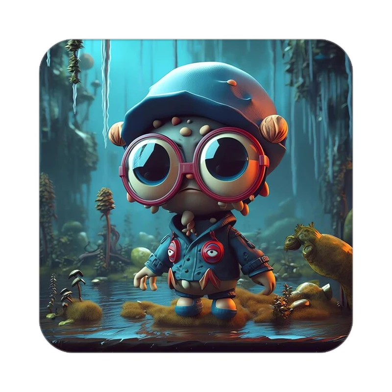 زیر لیوانی کاکتی طرح حیوانات کارتونی مدل mp27608