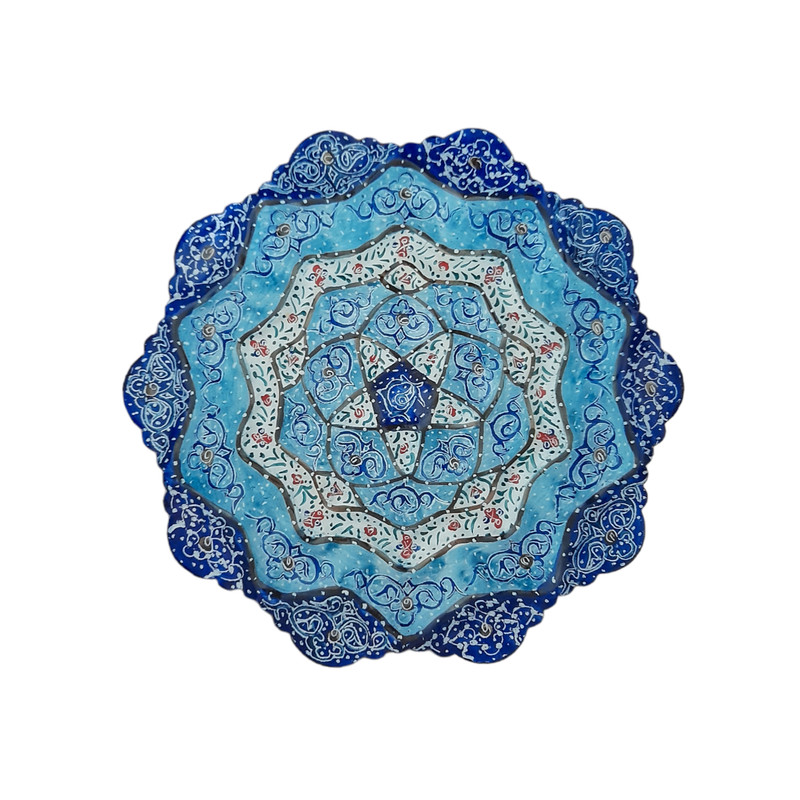 بشقاب میناکاری مسی کد 13