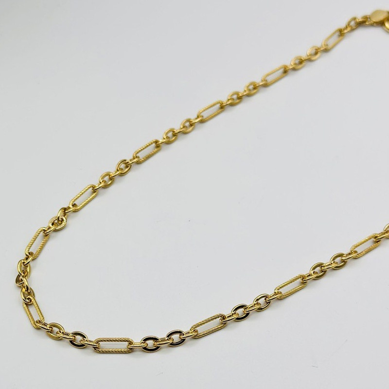 زنجیر طلا 18 عیار زنانه مدل حلقه ای