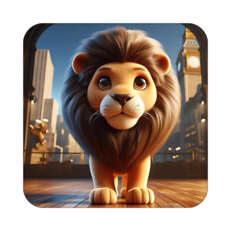 زیر لیوانی کاکتی طرح شیر مدل mp22760