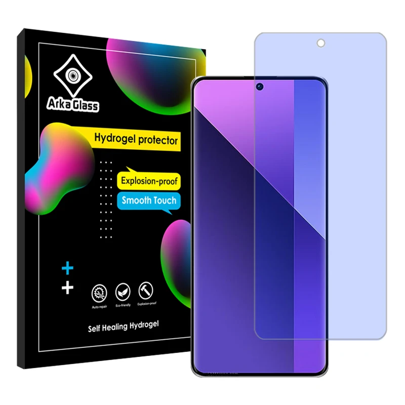 محافظ صفحه نمایش ضد اشعه آبی آرکا گلس مدل Tough مناسب برای گوشی موبایل شیائومی Redmi Note 13 Pro Plus
