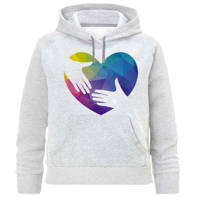 هودی دخترانه مدل قلب و دست W94