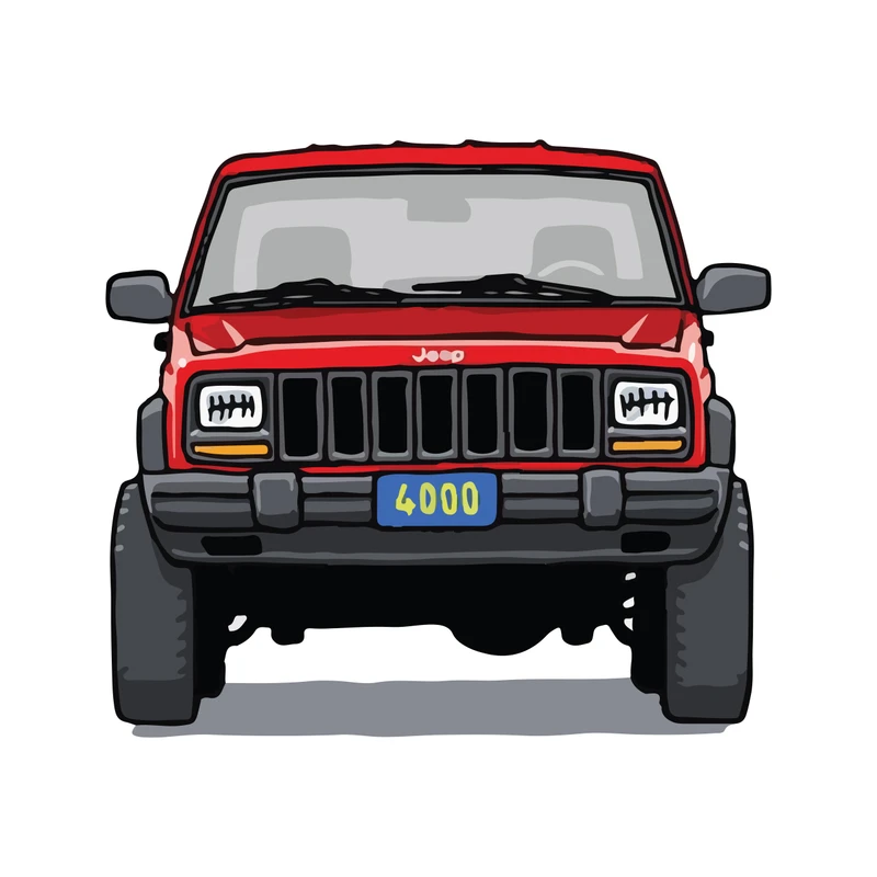 استیکر خودرو پویا مارکت طرح جیپ کد 1819