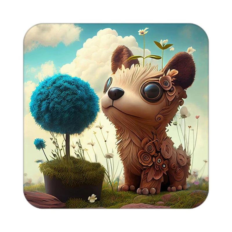 زیر لیوانی کاکتی طرح حیوانات کارتونی مدل mp28689