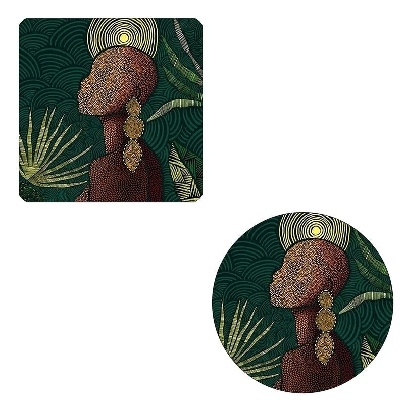 مگنت طرح بانوی آفریقایی کد M4 به همراه زیر لیوانی