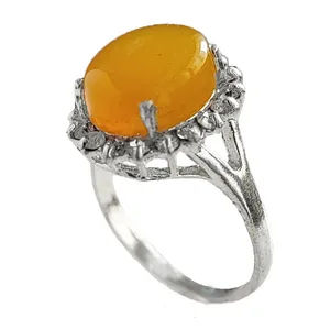 انگشتر نقره زنانه مدل عقیق شرف الشمس SHW6034