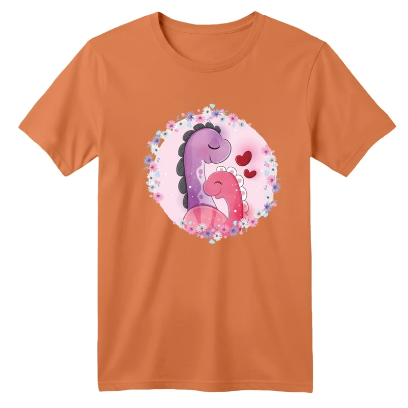 تی شرت آستین کوتاه بچگانه مدل دایناسور های عاشق