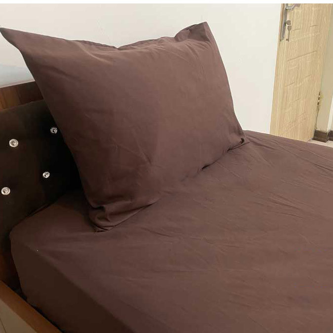 سرویس ملحفه مدل کشدار ساده 1.5 نفره 2 تکه