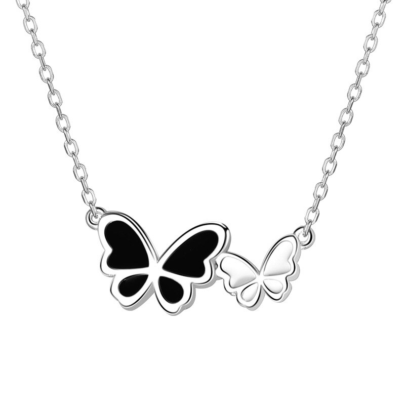 گردنبند نقره زنانه گالری شمرون مدل پروانه کد NEC649G0
