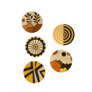 بشقاب دیوارکوب سفالی کد 223 مجموعه 5 عددی