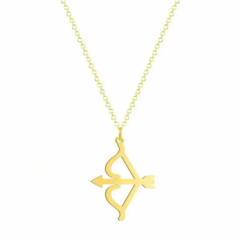 گردنبند طلا 18 عیار زنانه مدل کمان