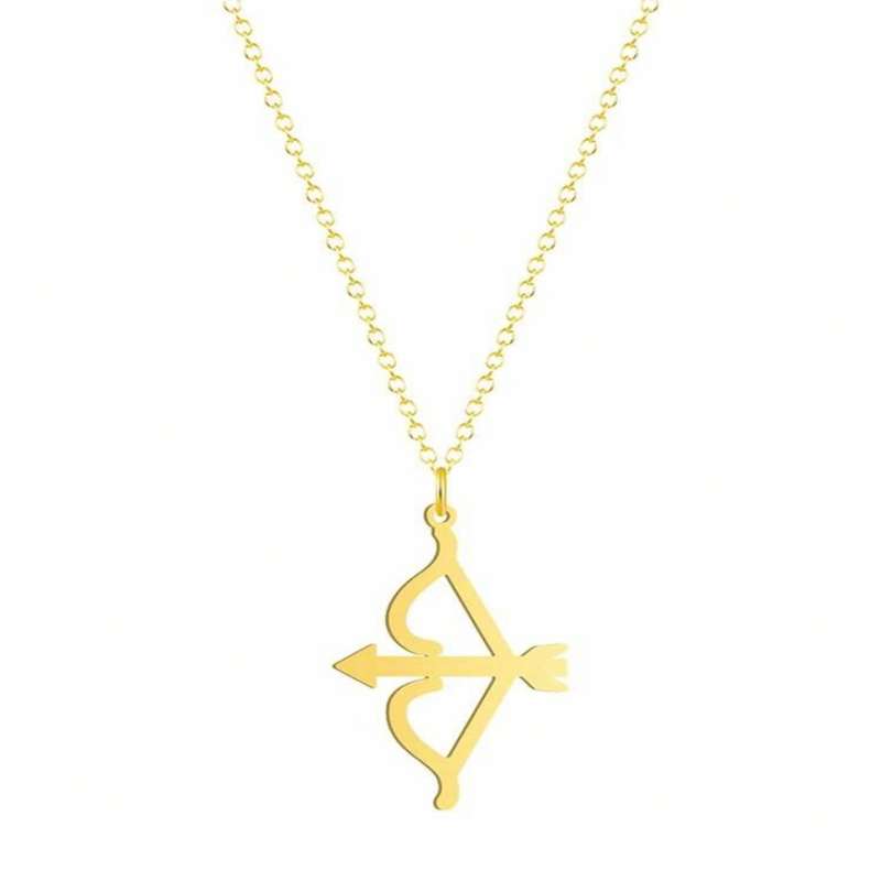 گردنبند طلا 18 عیار زنانه مدل کمان گردنبند طلا 18 عیار زنانه مدل کمان