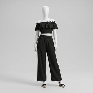 ست نیم تنه و شلوار راحتی زنانه شیرین جامه مدل یارا