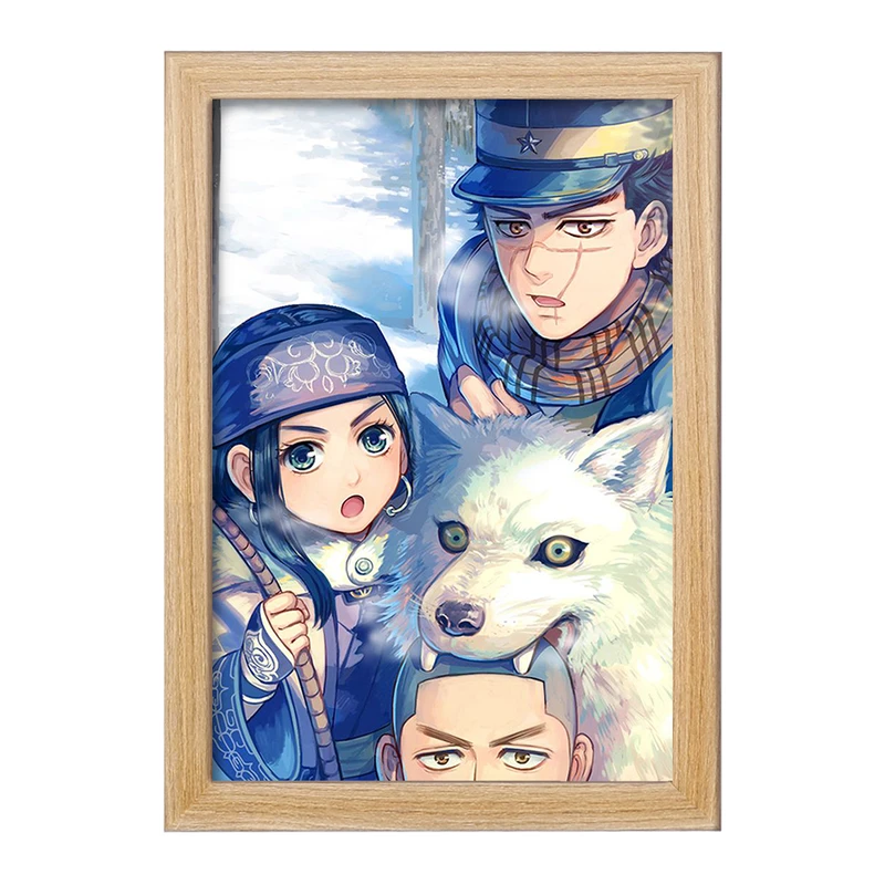 تابلو خندالو مدل سایچی و اسیرپا انیمه کامویی طلایی Golden Kamuy کد 23723