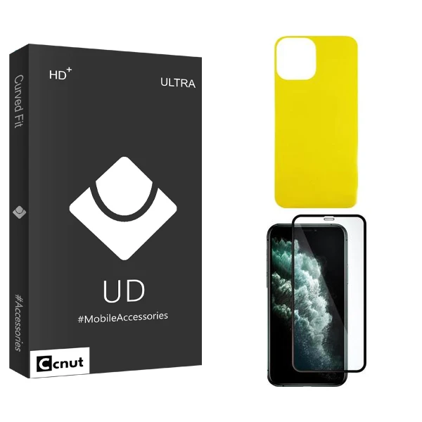 محافظ صفحه نمایش کوکونات مدل UDB مناسب برای گوشی موبایل اپل iPhone 11 promax  به همراه محافظ پشت گوشی