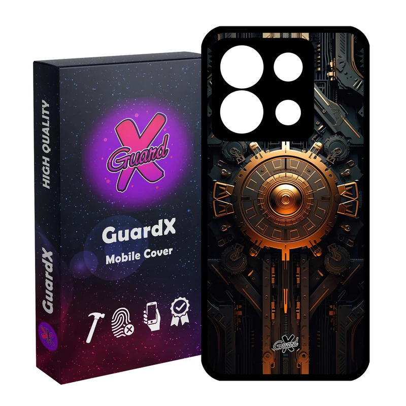 کاور گارد ایکس طرح قفل مدل Glass10614 مناسب برای گوشی موبایل شیائومی Redmi Note 13 5G