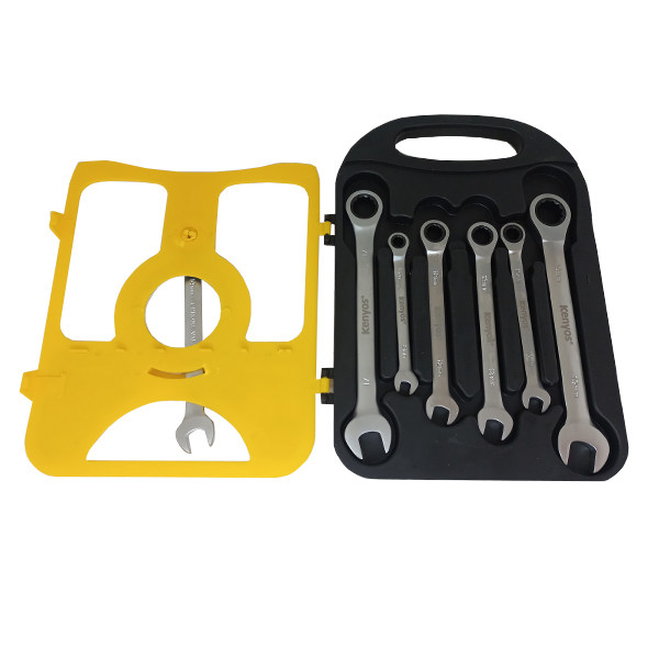 آچار یکسر تخت یکسر جغجغه ای کنیوس مدل 72T مجموعه 7 عددی آچار یکسر تخت یکسر جغجغه ای کنیوس مدل 72T مجموعه 7 عددی