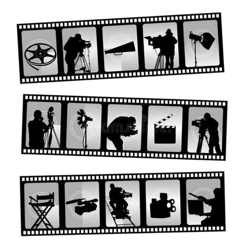 استیکر لپ تاپ، تبلت و موبایل طرح فیلم و عکاسی کد 313 مجموعه 3 عددی