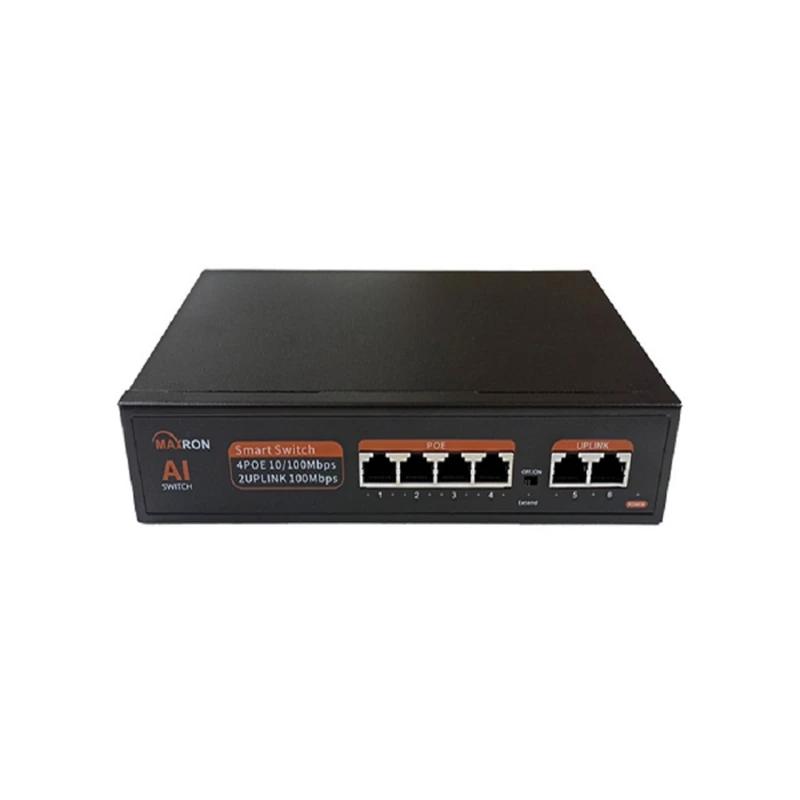 سوئیچ شبکه 4 پورت مکسرون مدل MSW-2004FP-2FL-60I