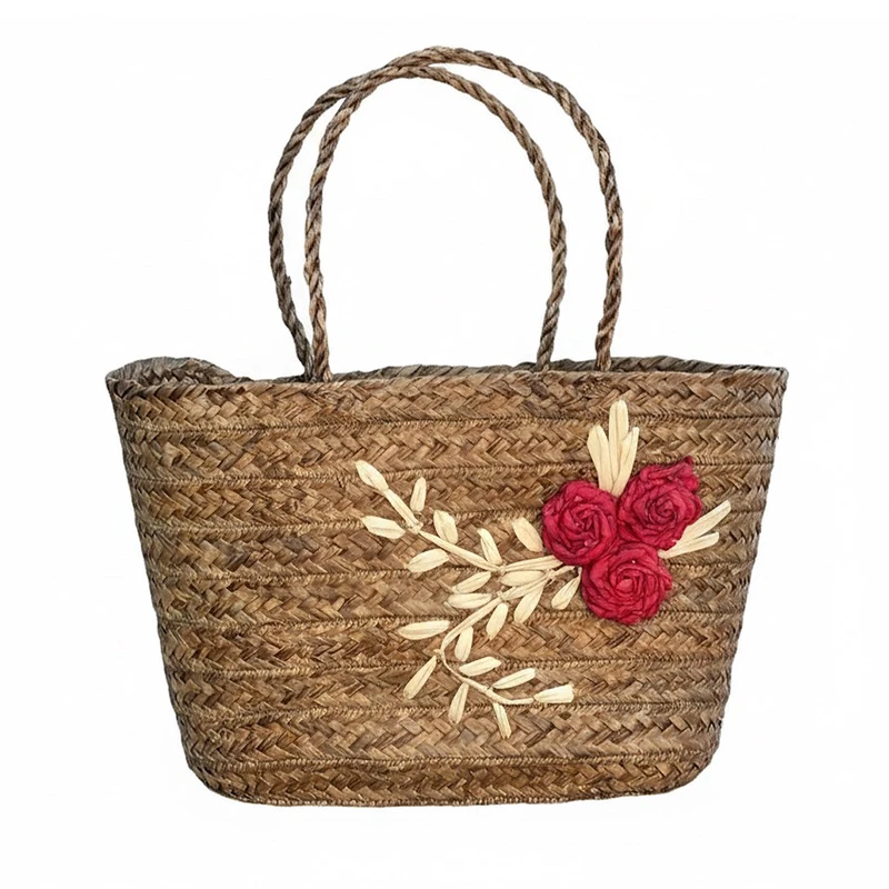 سبد حصیر بافی مدل رزگل