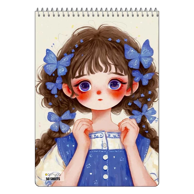 دفتر نقاشی 50 برگ سیمی کارنیکا طرح دختر هنرمند Artistic Girl کد 54478