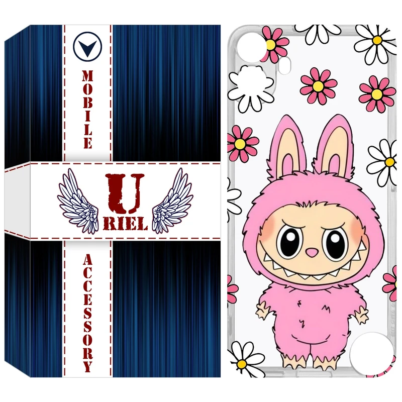 کاور یوریل مدل Clear کد 106 طرح لبوبو Labubu مناسب برای گوشی موبایل ناتینگ فون Nothing CMF Phone 1