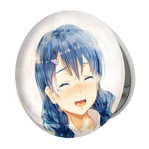 آینه جیبی خندالو طرح مگومی انیمه جنگ غذاها Food Wars مدل تاشو کد 17002 
